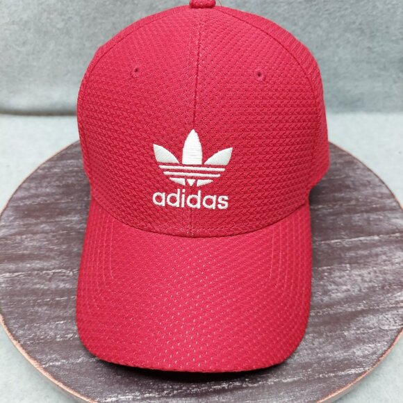 adidas Other - Adidas Red Trefoil Logo Baseball Cap With Breathable Mesh Design L/XL